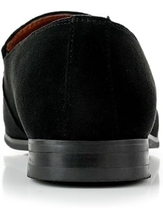 ?Men\'s Black Suede Slip-On Comfortable Round Toe Non Slip Fashion Loafers main image 6